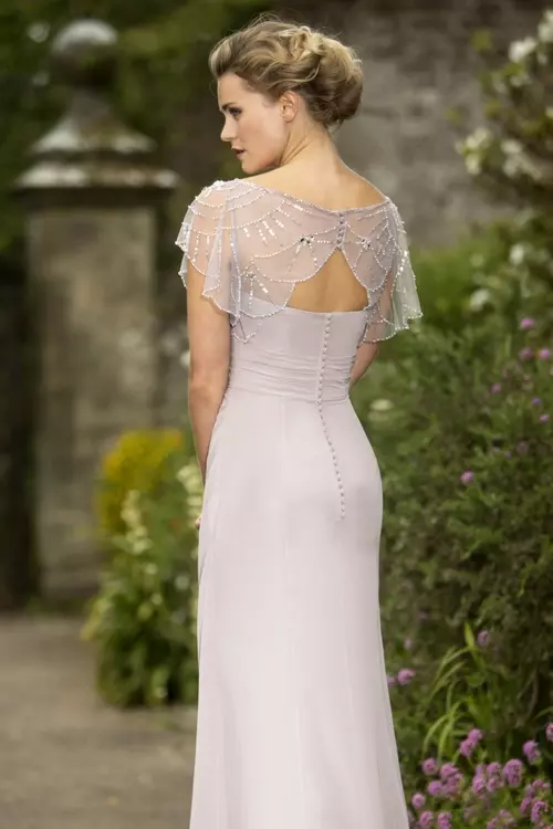 Jemima 1920s Beaded Sleeve Bridesmaids Dress Luna by True Bride